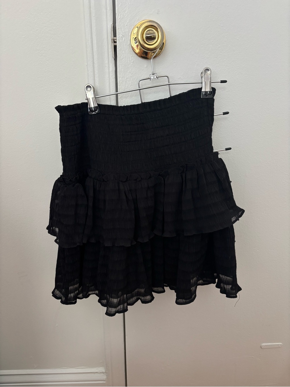 DO+BE Black Tiered Ruffle Women's Skirt
